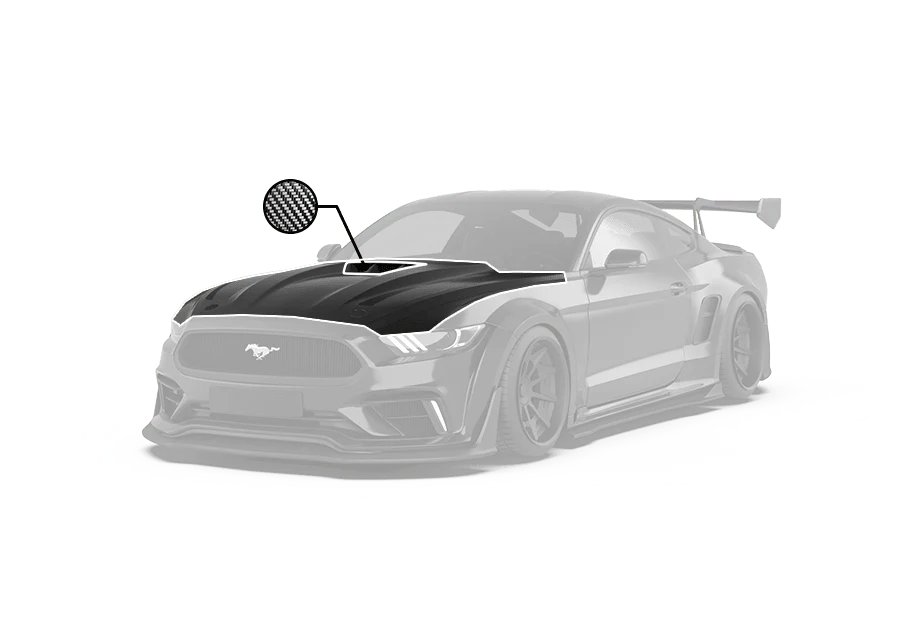 Robot Craftsman Ford Mustang V3 Hood / Bonnet (Fits S550.1 Only) - Image 4