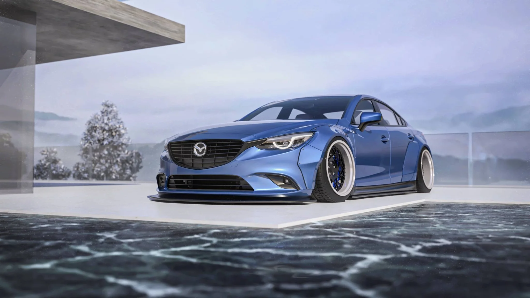 Robot Craftsman Mazda 6 2014-2017 Widebody Kit Fibre Glass Reinforced Plastic Complete Body Kit (FRP) - Image 4