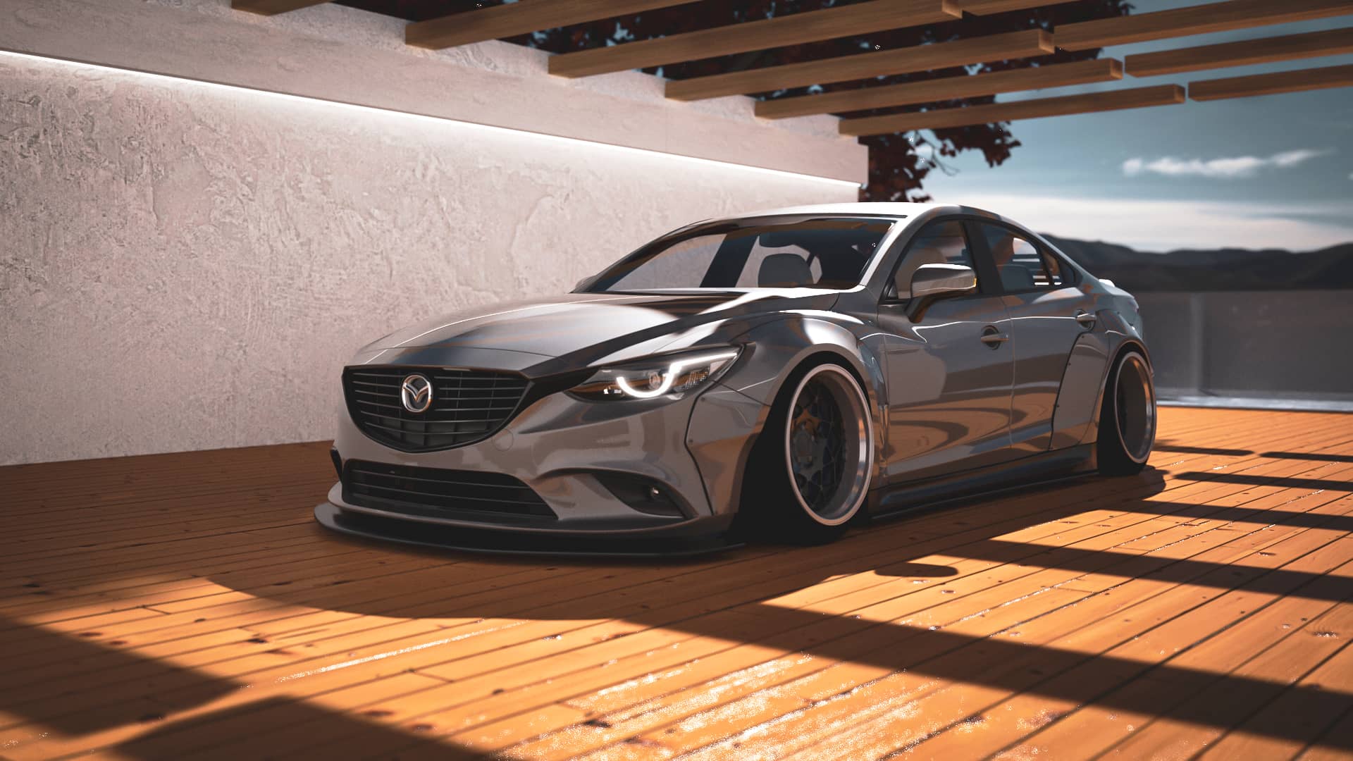 Robot Craftsman Mazda 6 2014-2017 Widebody Kit Fibre Glass Reinforced Plastic Complete Body Kit (FRP) - Image 6