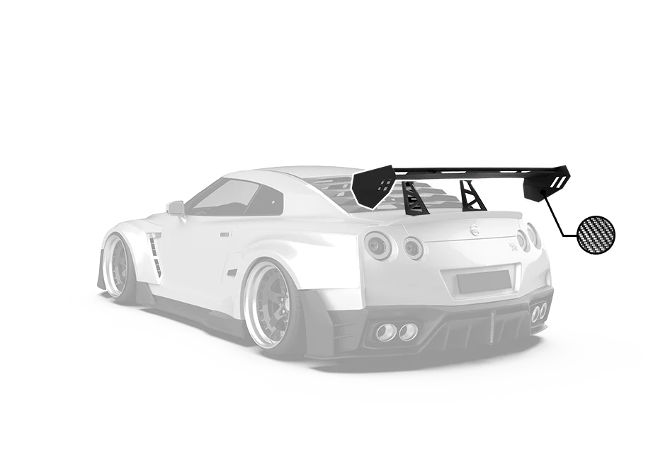 Robot Craftsman Nissan GTR Body Kit R35 GT Wing - Image 2