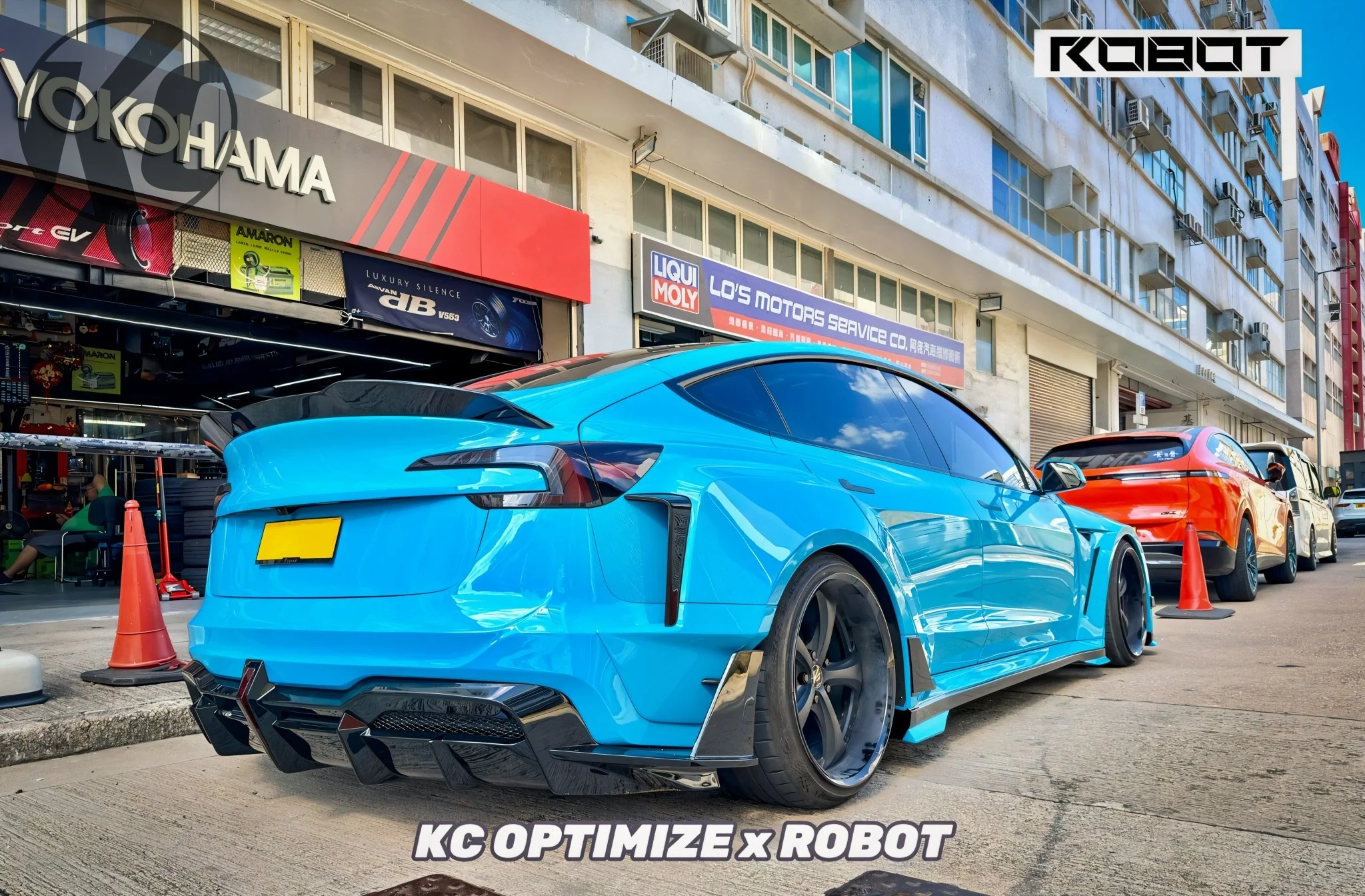 Robot Craftsman Tesla Model 3 Highland 2024+ “HACKER” Widebody FRP & Partial Carbon Full Kit - Image 6