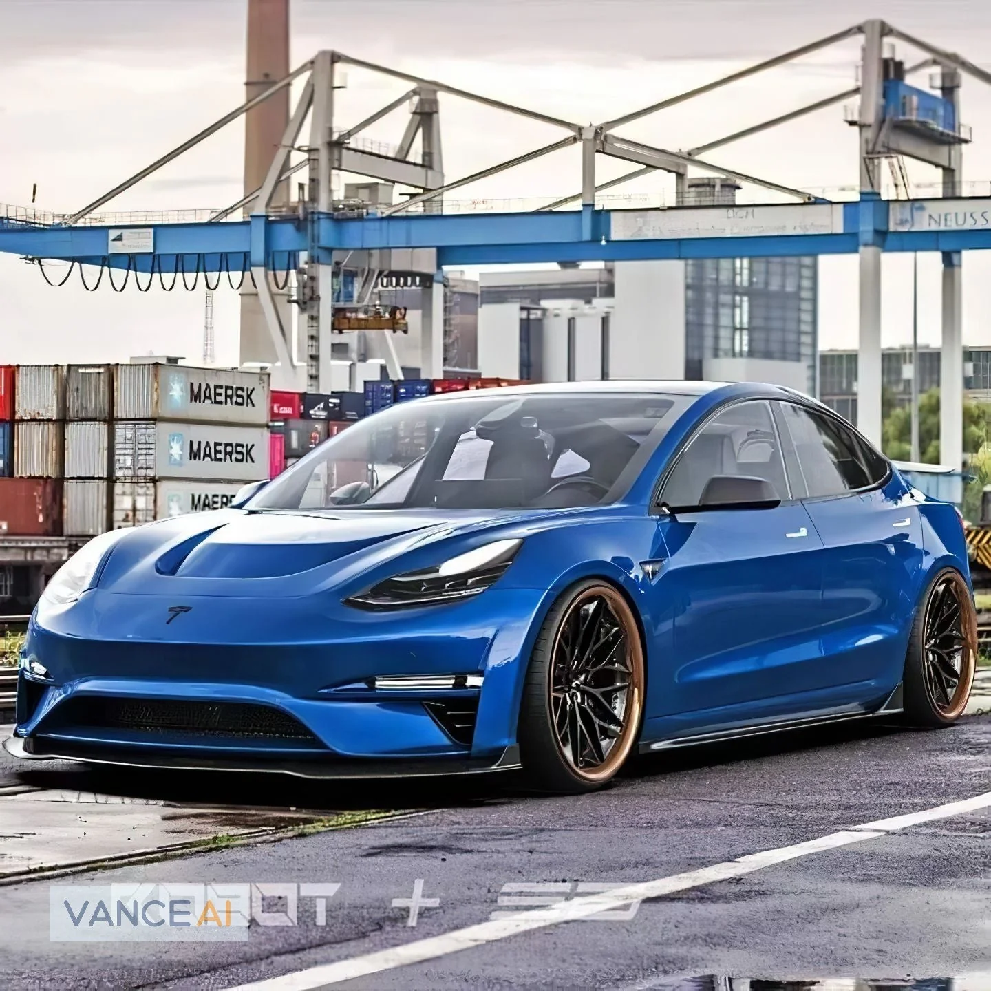 Robot Craftsman Tesla Model 3 "Crypton" Front Bumper & Front Lip - Image 5