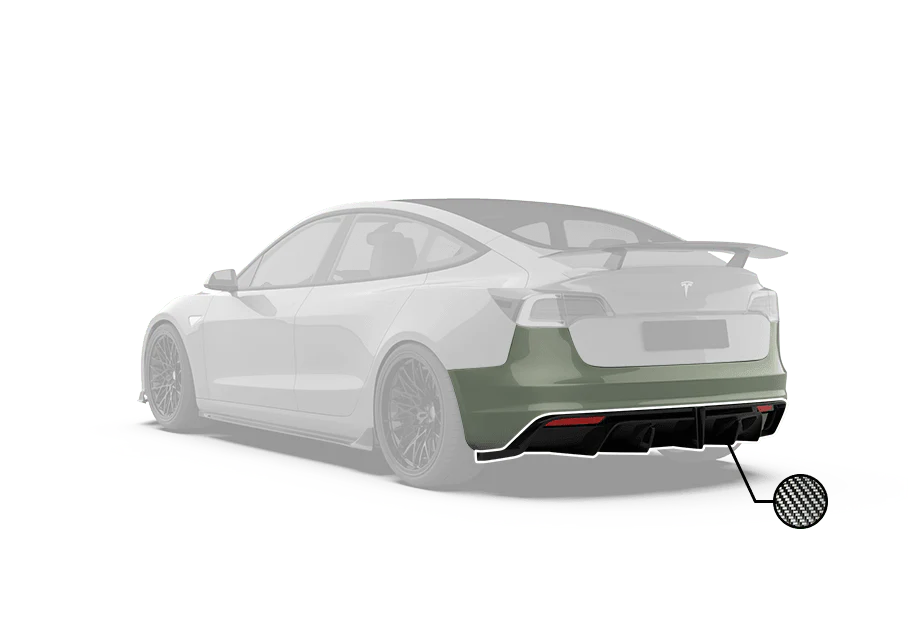 Robot Craftsman Tesla Model 3 "Crypton" Rear Bumper & Diffuser - Image 2