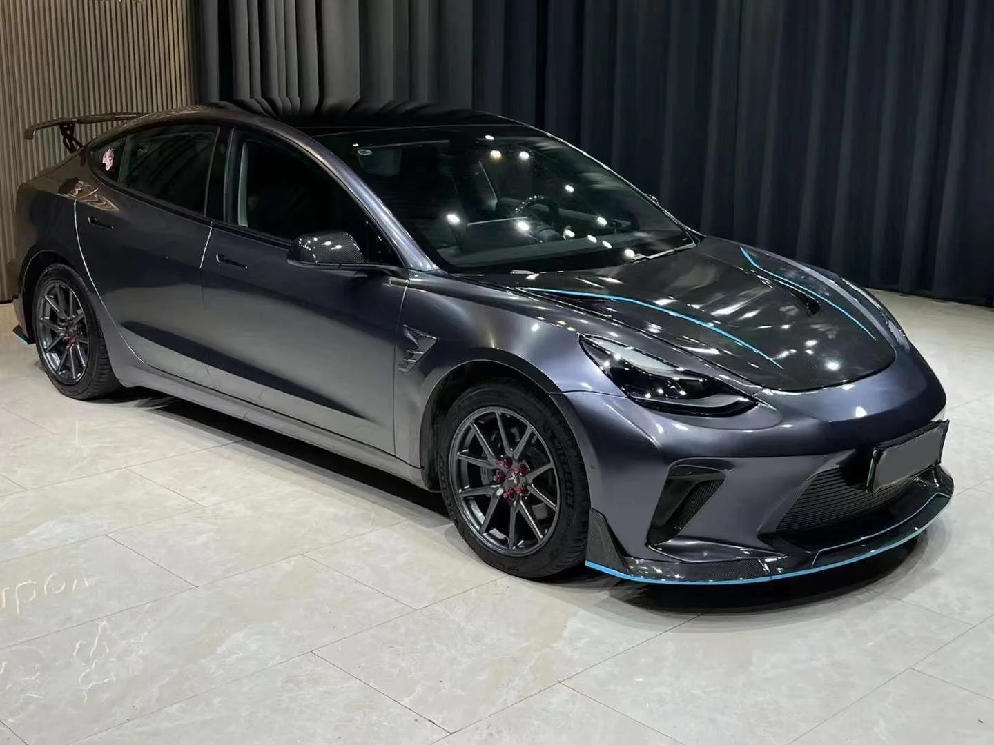 Robot Craftsman Tesla Model 3 “HACKER” Front Bumper & Front Lip (2017–2023 pre-facelift) - Image 11