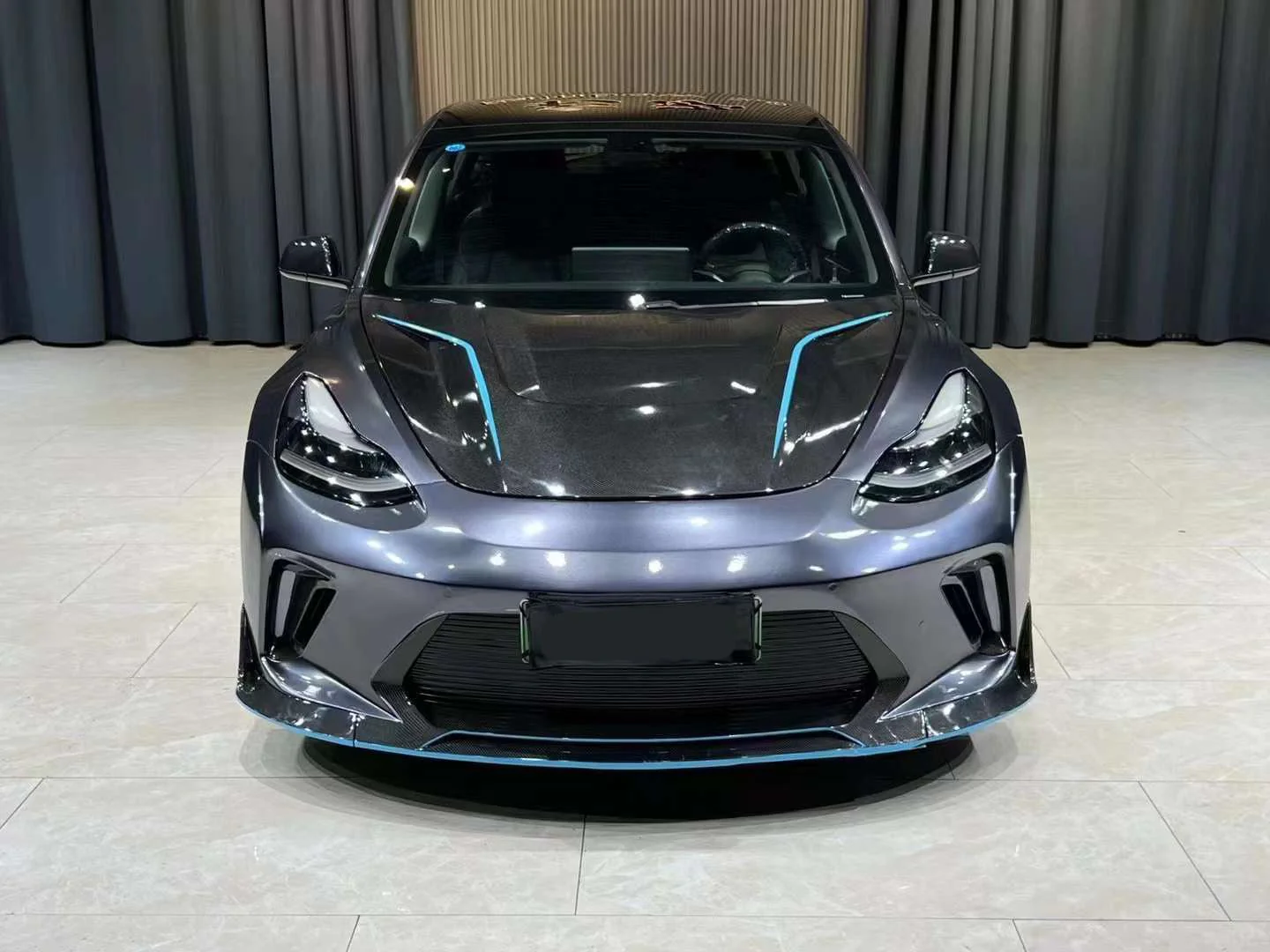 Robot Craftsman Tesla Model 3 “HACKER” Front Bumper & Front Lip (2017–2023 pre-facelift) - Image 12