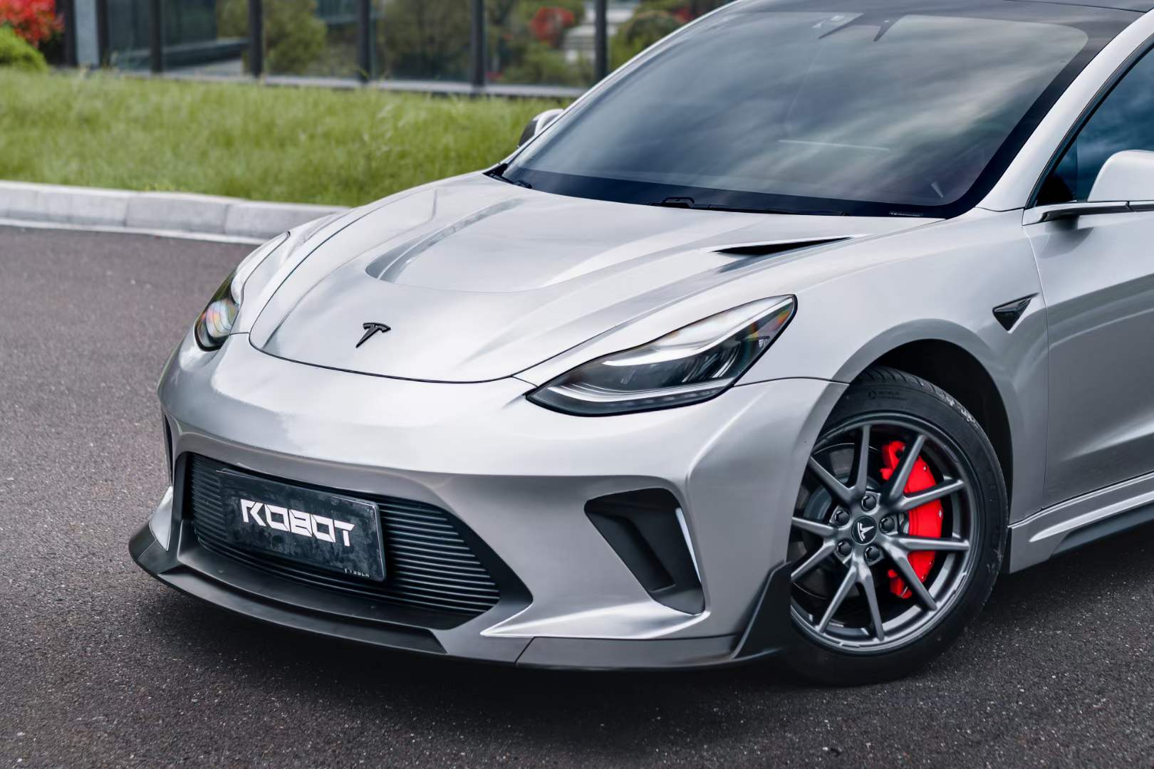 Robot Craftsman Tesla Model 3 “HACKER” Front Bumper & Front Lip (2017–2023 pre-facelift) - Image 15