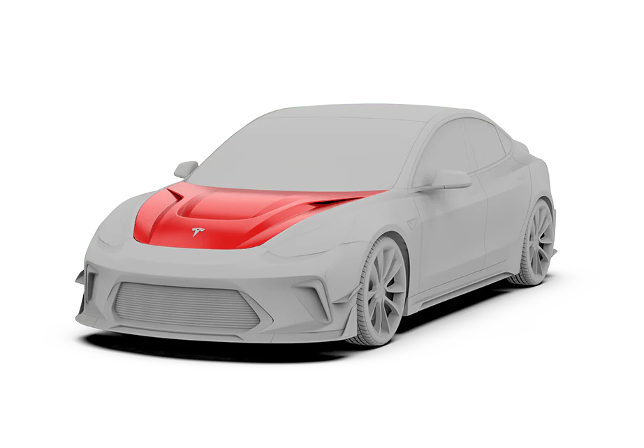 Robot Craftsman Tesla Model 3 Model Y “HACKER” Hood / Bonnet - Image 4