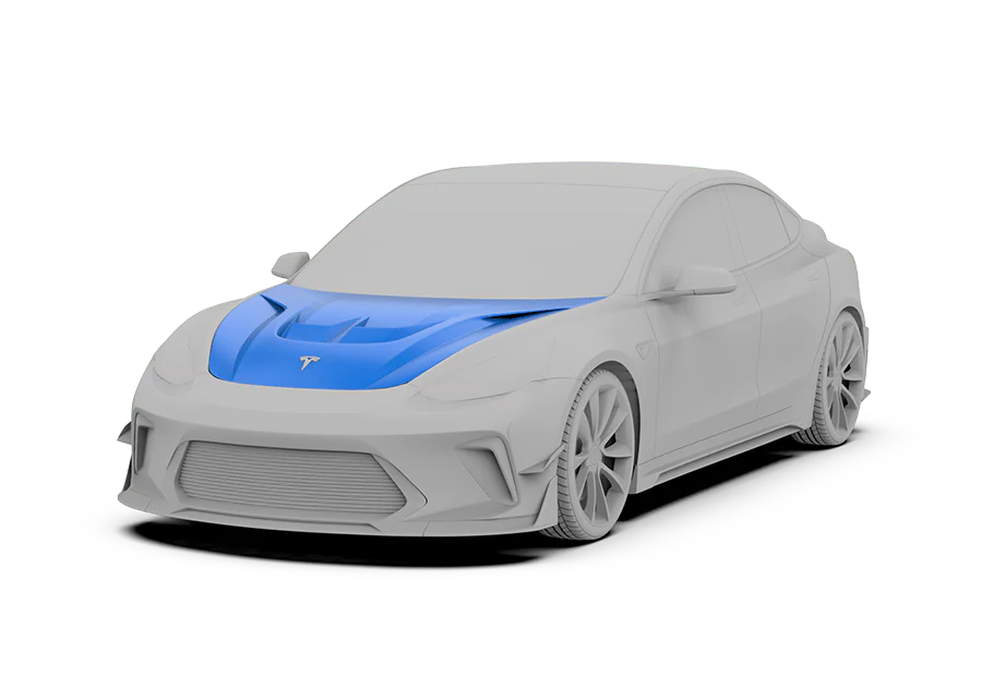 Robot Craftsman Tesla Model 3 Model Y “HACKER” Hood / Bonnet - Image 5