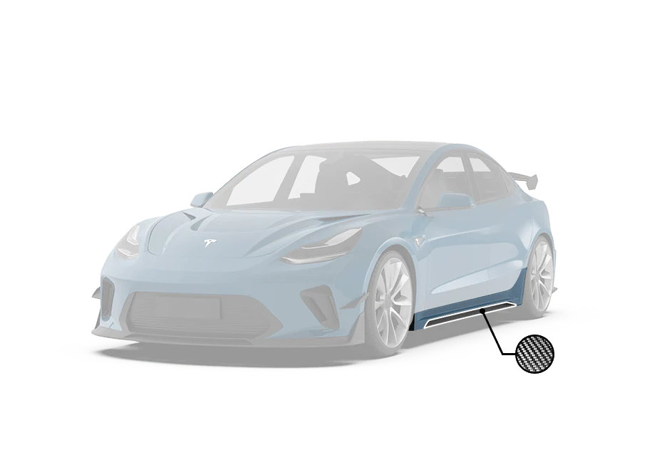 Robot Craftsman Tesla Model 3 “HACKER” Side Skirts (2017–2023 pre-facelift) - Image 2
