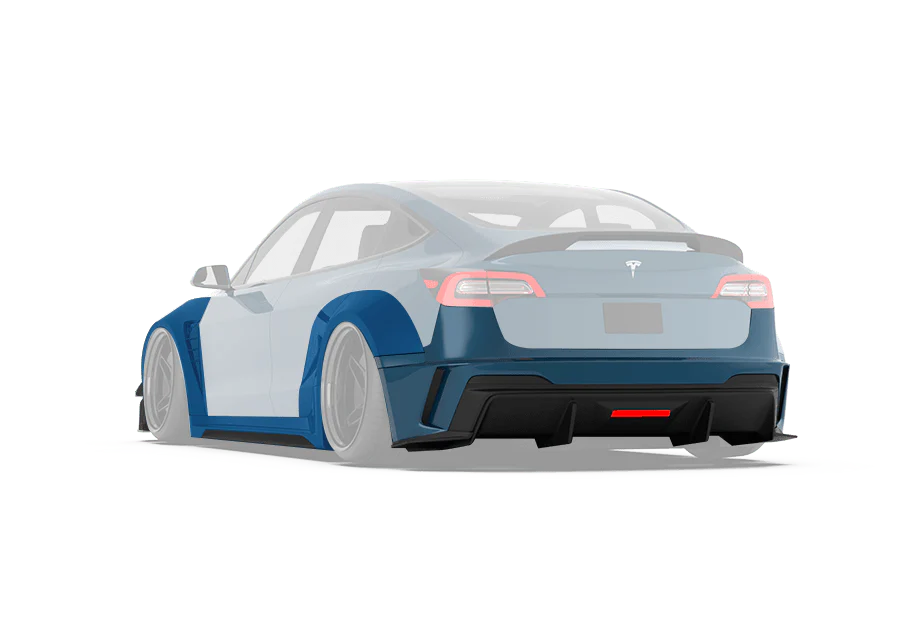 Robot Craftsman Tesla Model 3 2017-2023 “HACKER” Widebody FRP & Partial Carbon Full Kit - Image 4