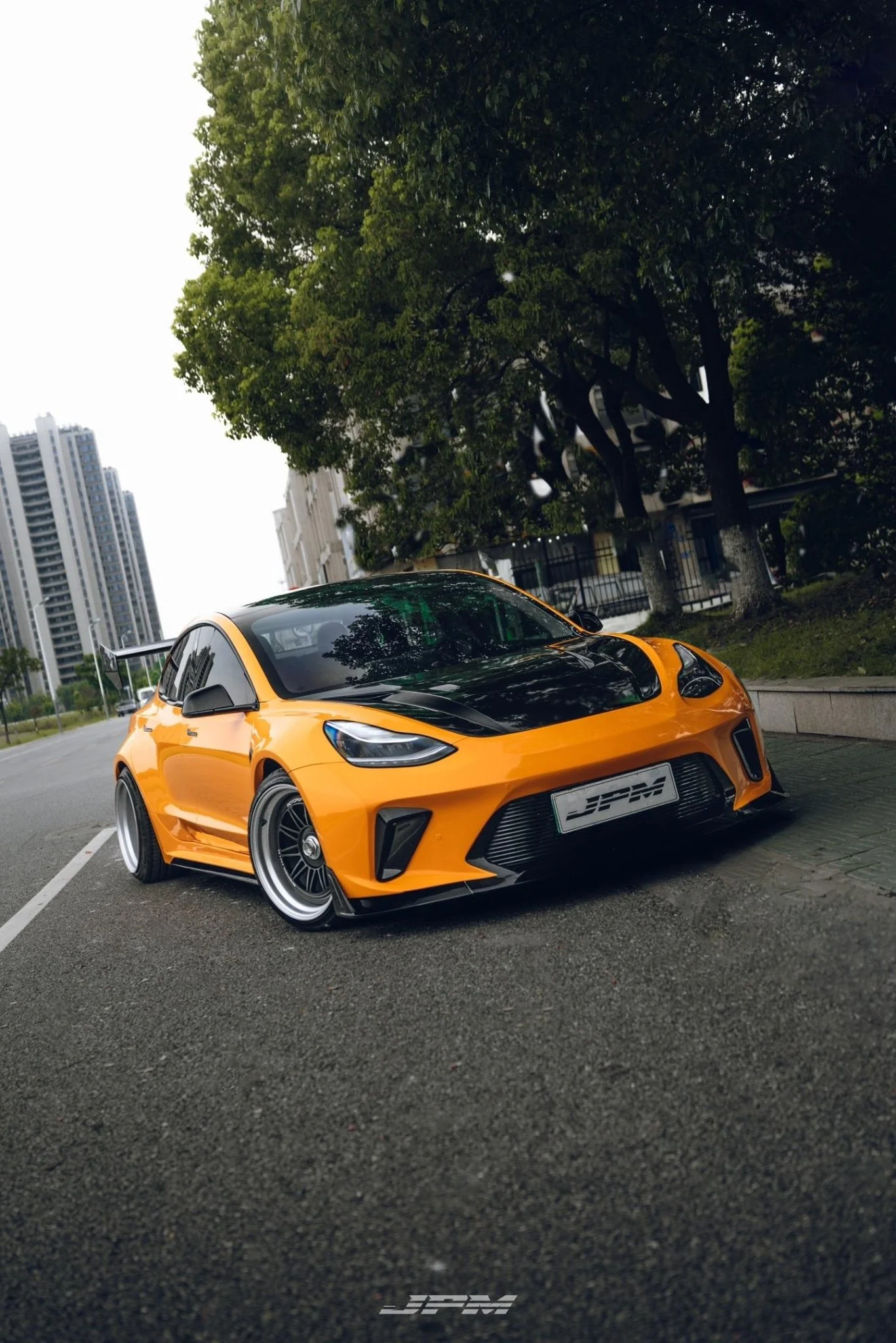 Robot Craftsman Tesla Model 3 2017-2023 “HACKER” Widebody FRP & Partial Carbon Full Kit - Image 9