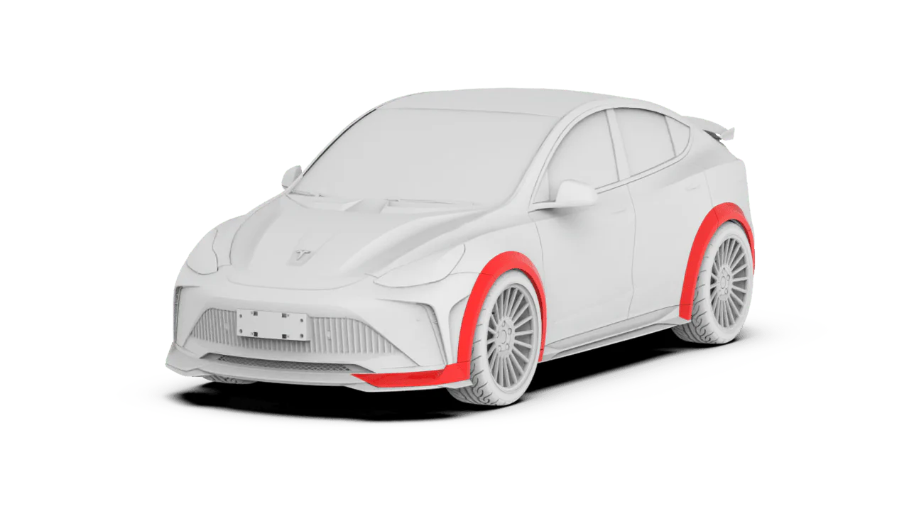 Robot Craftsman Tesla Model Y Starship Polypropylene Widebody Arches - Image 2
