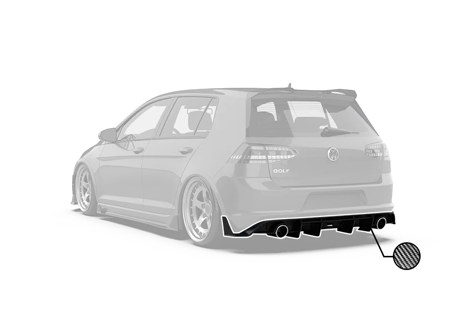 Robot Craftsman Volkswagen Golf / GTI MK7.5 Rear Diffuser (Mk7.5 Only) - Image 2