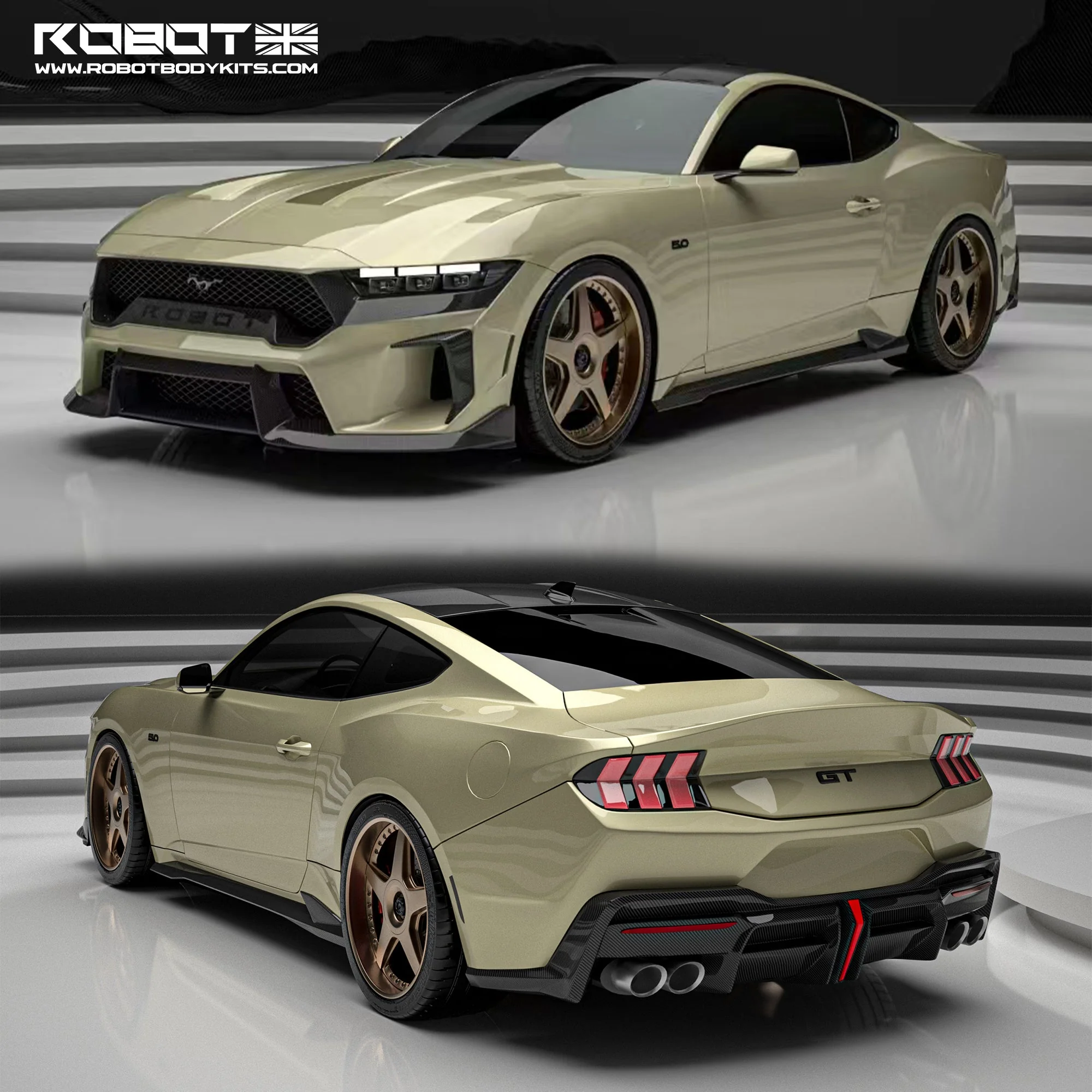 Robot Ford Mustang S650 V1 FRP Full Narrowbody Bodykit - Image 2