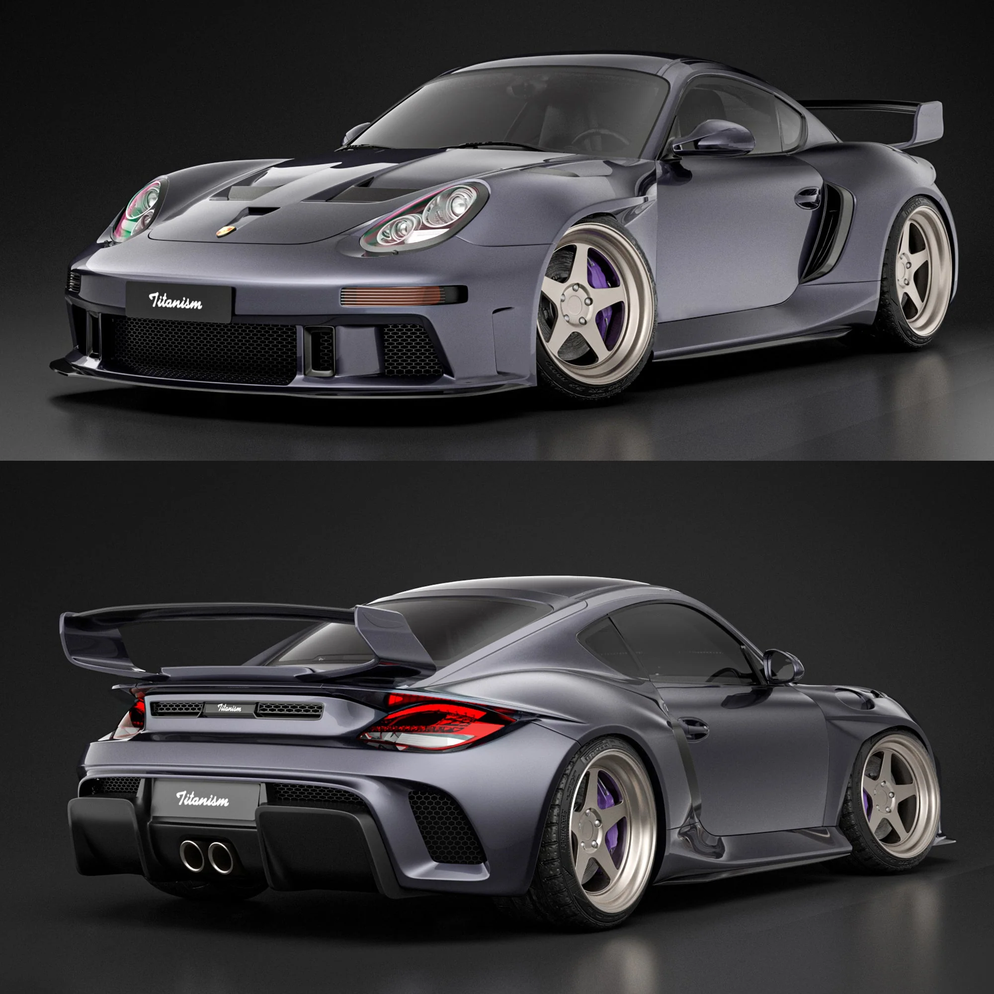 Robot Porsche 987.2 (2009–2012) "Stuka" Cayman Full FRP & Partial Carbon Widebody Kit - Image 33