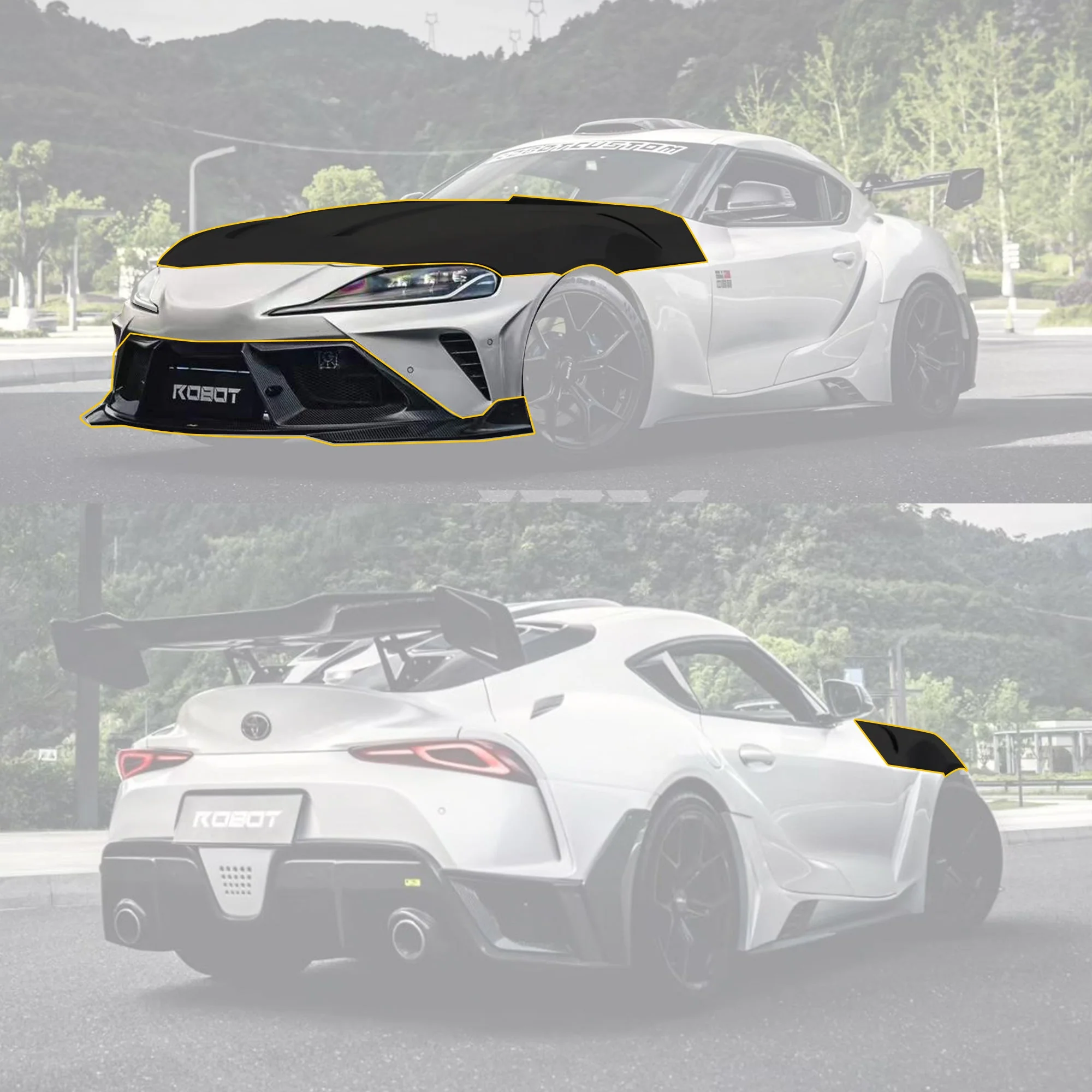 Robot Toyota GR Supra Alerion B Complete Narrow Body Kit - Image 41