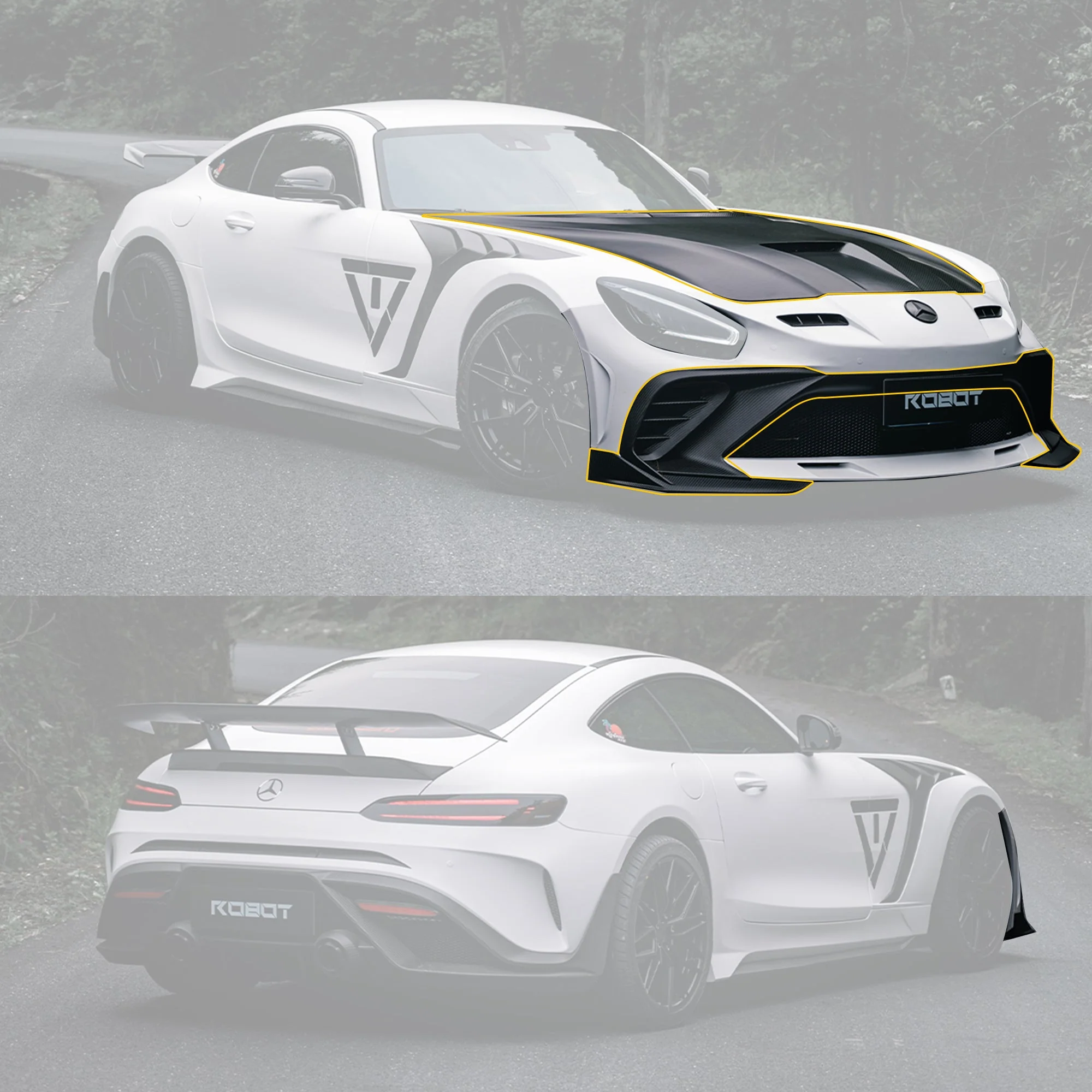 Robot Works Mercedes AMG GT Fibre Glass Reinforced Complete Body Kit (FRP) - Image 19