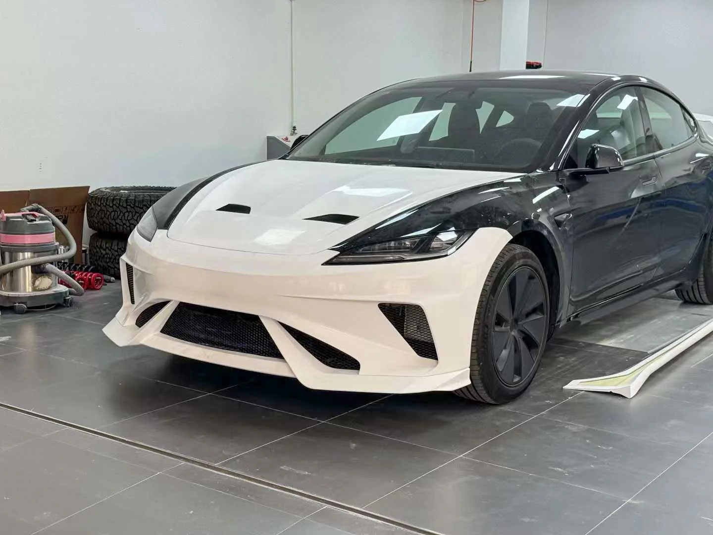 Robot Craftsman Tesla Model 3 Highland "HACKER" Front Bumper & Front Lip - Image 5
