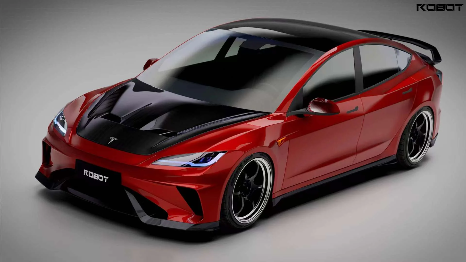 Robot Craftsman Tesla Model 3 Highland "HACKER" Hood / Bonnet - Image 3