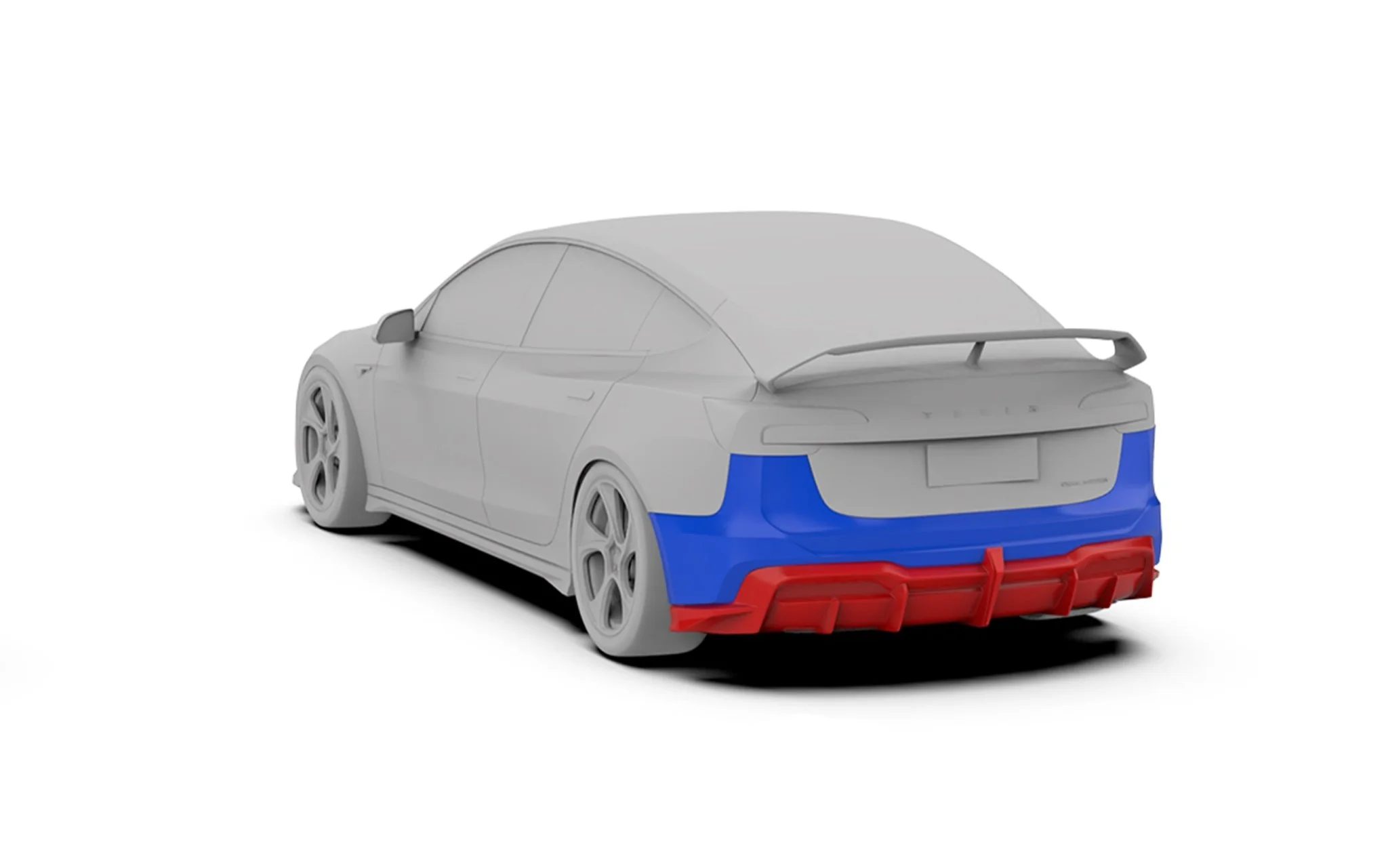 Robot Craftsman Tesla Model 3 Highland "HACKER" Rear Bumper & Diffuser - Image 2