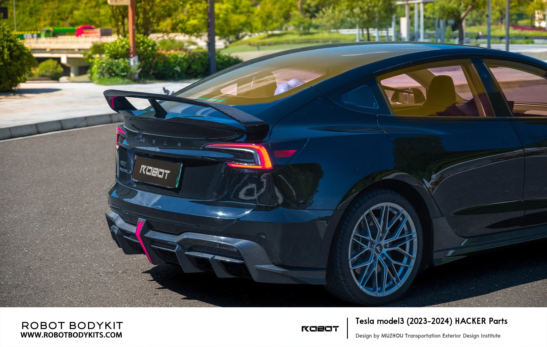 Robot Craftsman Tesla Model 3 Highland "HACKER" Rear Bumper & Diffuser - Image 7