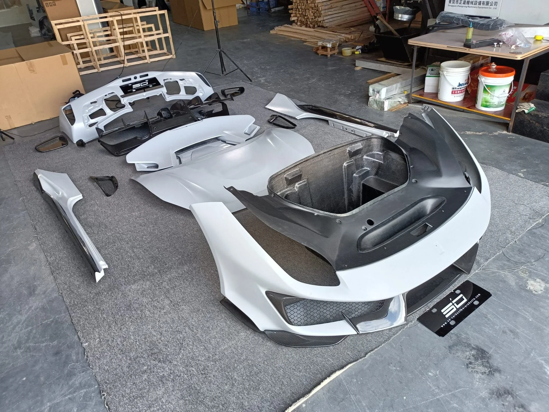 SD Dynamics Full Ferrari 488GTB Upgrade to Pista Conversion Body Kit - Image 30