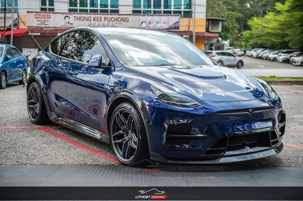 SD Carbon Tesla Model Y Full Plastic or Dry Carbon Widebody Bodykit - Image 11