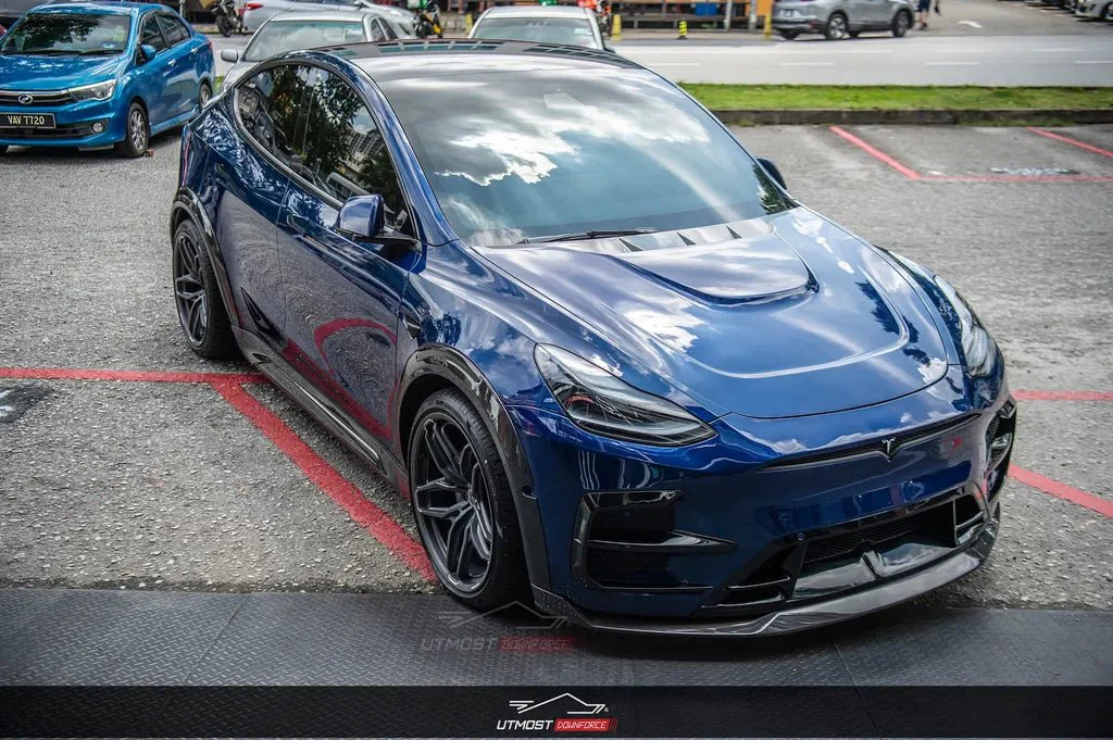 SD Carbon Tesla Model Y Full Plastic or Dry Carbon Widebody Bodykit - Image 18