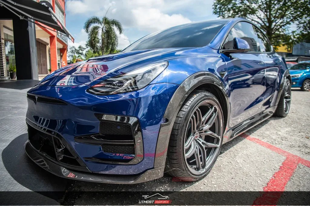 SD Carbon Tesla Model Y Full Plastic or Dry Carbon Widebody Bodykit - Image 24