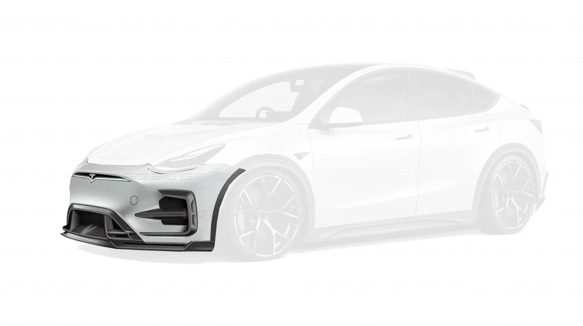 SD Carbon Tesla Model Y PP Front Bumper - Image 2