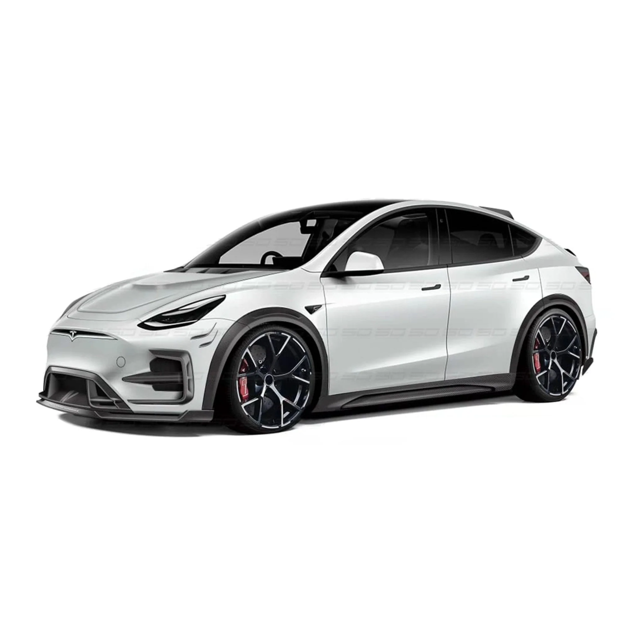 SD Carbon Tesla Model Y PP Front Bumper - Image 3