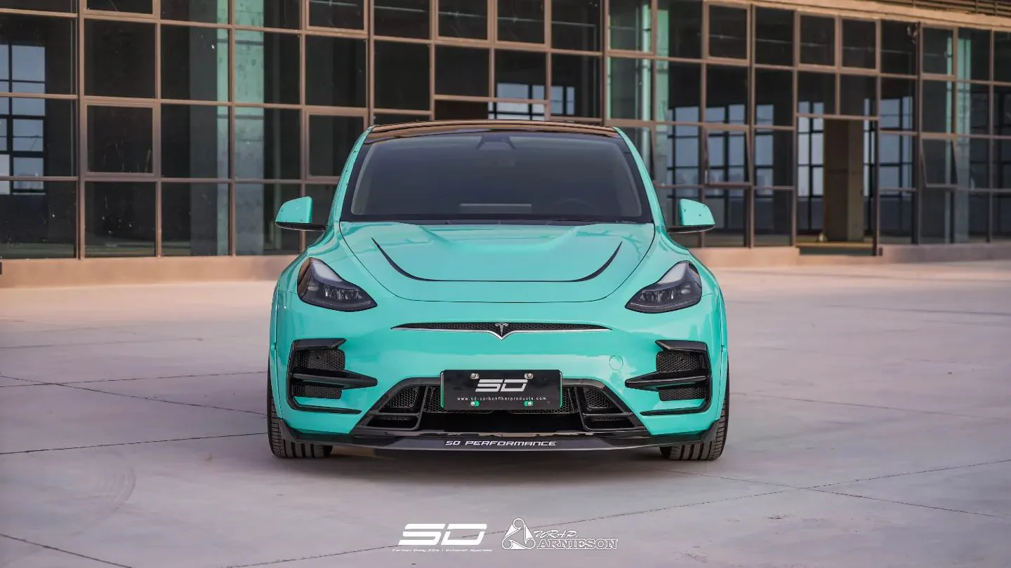 SD Carbon Tesla Model Y PP Front Bumper - Image 8