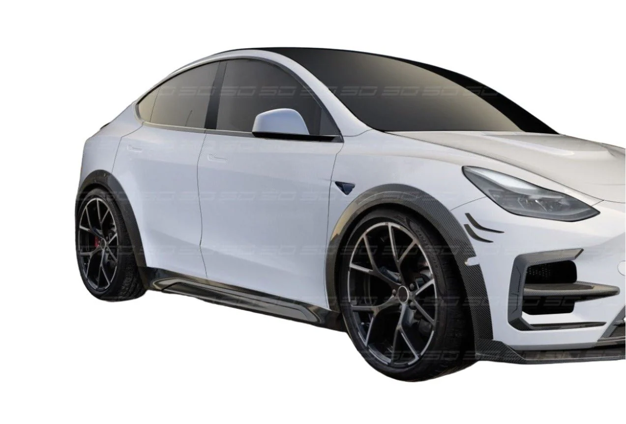 SD Carbon Widebody Wheel Arches For Tesla Model Y / Performance - Image 3
