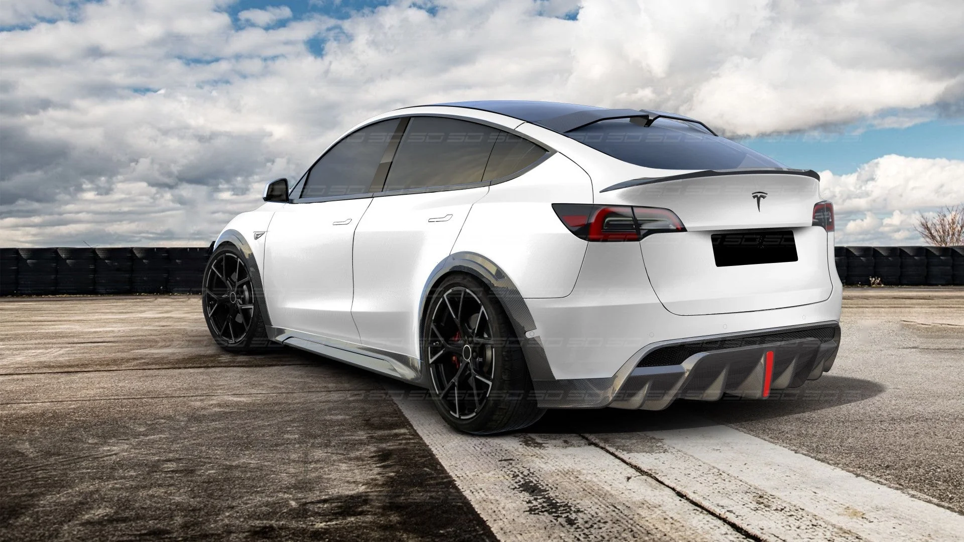 SD Carbon Widebody Wheel Arches For Tesla Model Y / Performance - Image 5