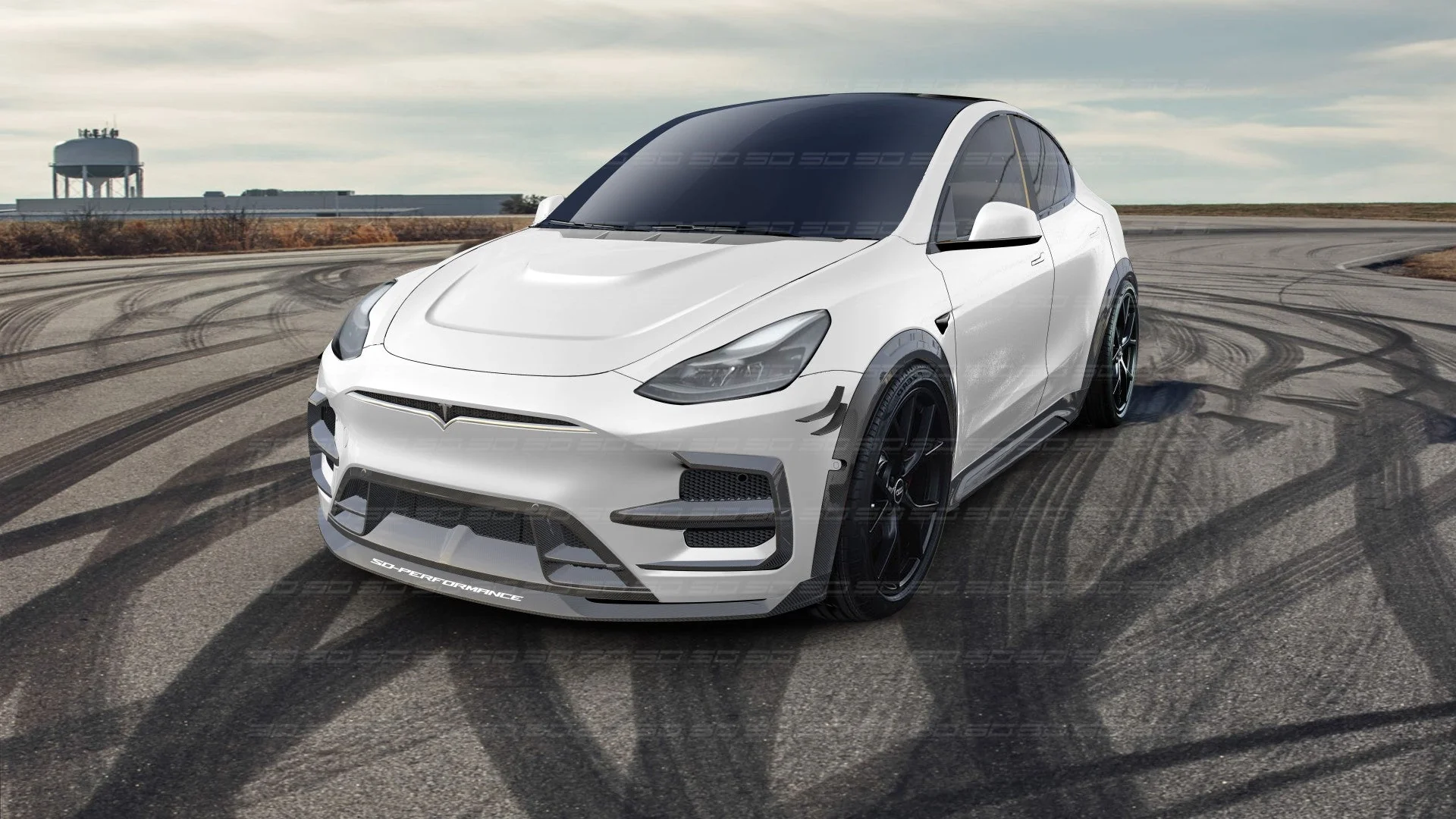 SD Carbon Widebody Wheel Arches For Tesla Model Y / Performance - Image 7