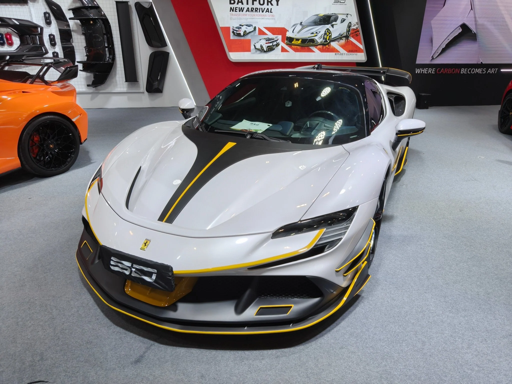 SD Dry Carbon Fibre (Prepreg) Full Aero Bodykit for Ferrari SF90 - Image 5