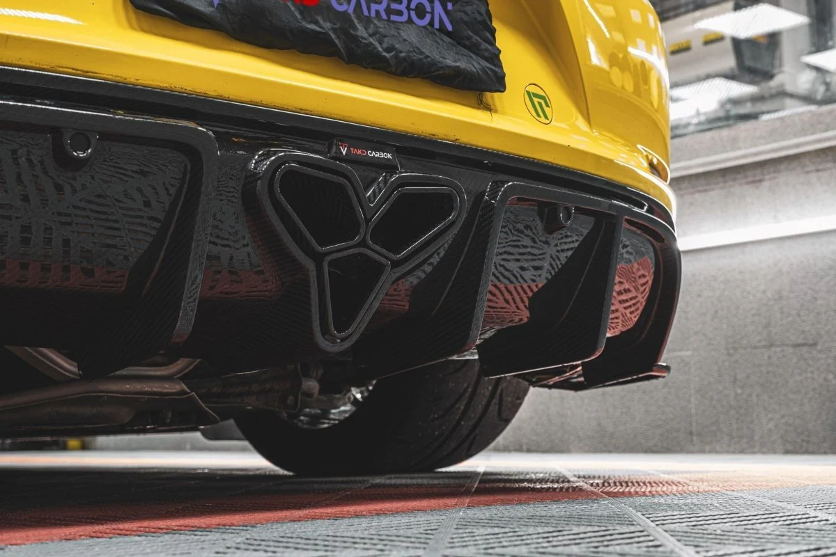 TAKD Carbon Dry Carbon Fiber Rear Diffuser & Canards for Porsche 718 Boxster / Cayman - Image 12