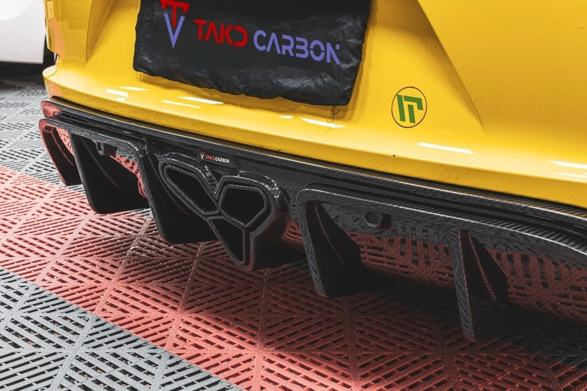 TAKD Carbon Dry Carbon Fiber Rear Diffuser & Canards for Porsche 718 Boxster / Cayman - Image 13