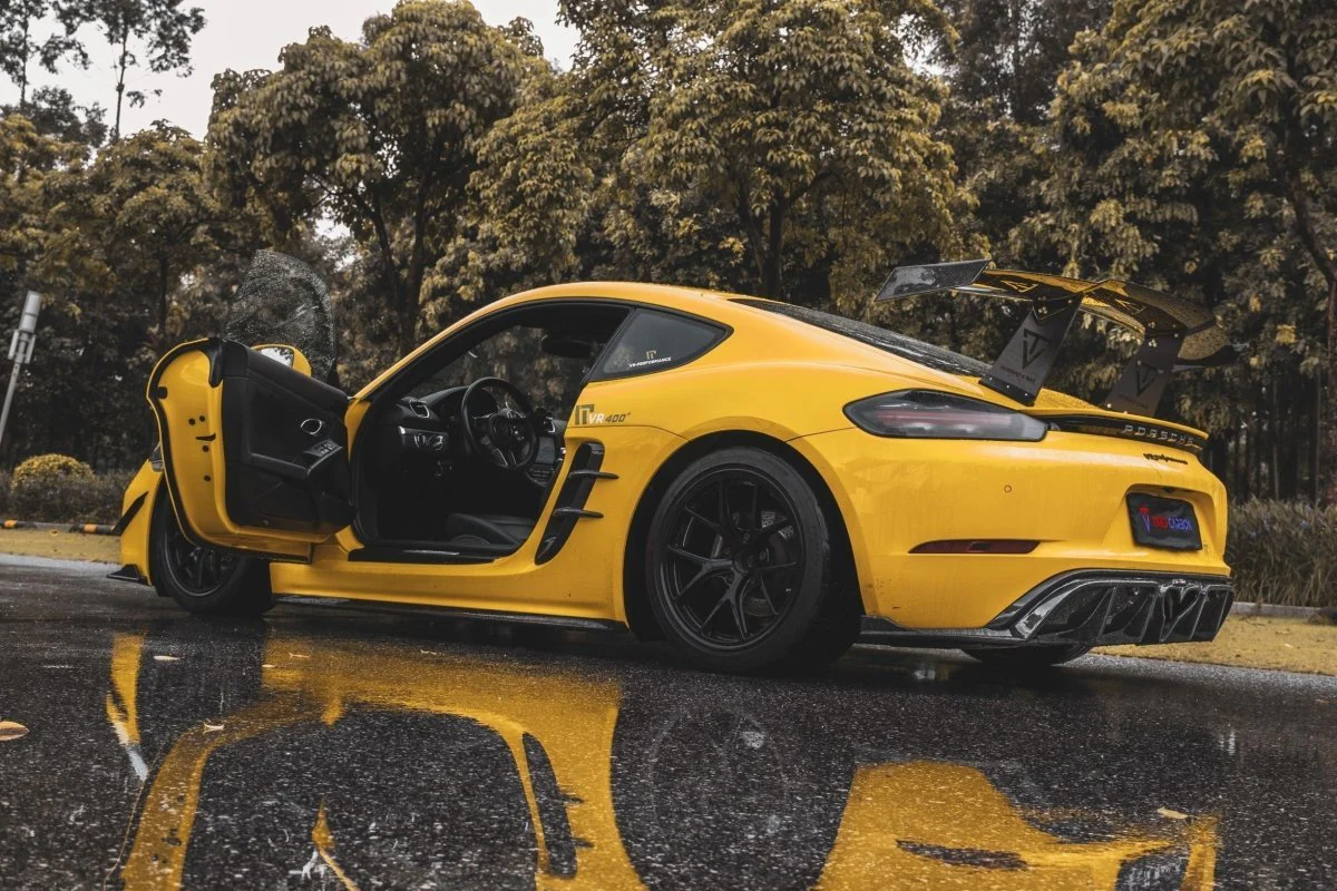 TAKD Carbon Dry Carbon Fiber Rear Diffuser & Canards for Porsche 718 Boxster / Cayman - Image 14