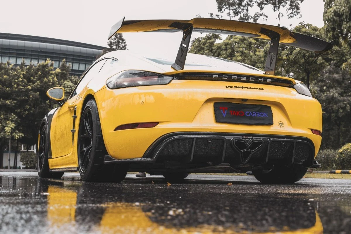 TAKD Carbon Dry Carbon Fiber Rear Diffuser & Canards for Porsche 718 Boxster / Cayman - Image 8