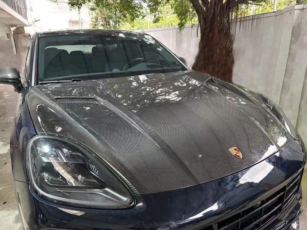 TAKD Double-Sided Pre-preg Carbon Hood for Porsche Cayenne / GTS / Turbo 9Y0 9Y3 - Image 2