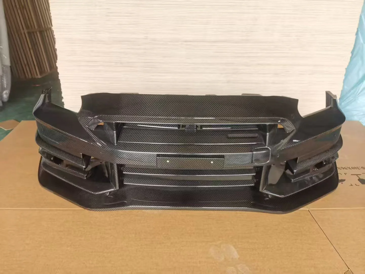 TS Style V2 Dry-Carbon Front Bumper & Front Lip for Nissan GTR GT-R R35 2008-2022 Full Prepreg Carbon Fiber - Image 5