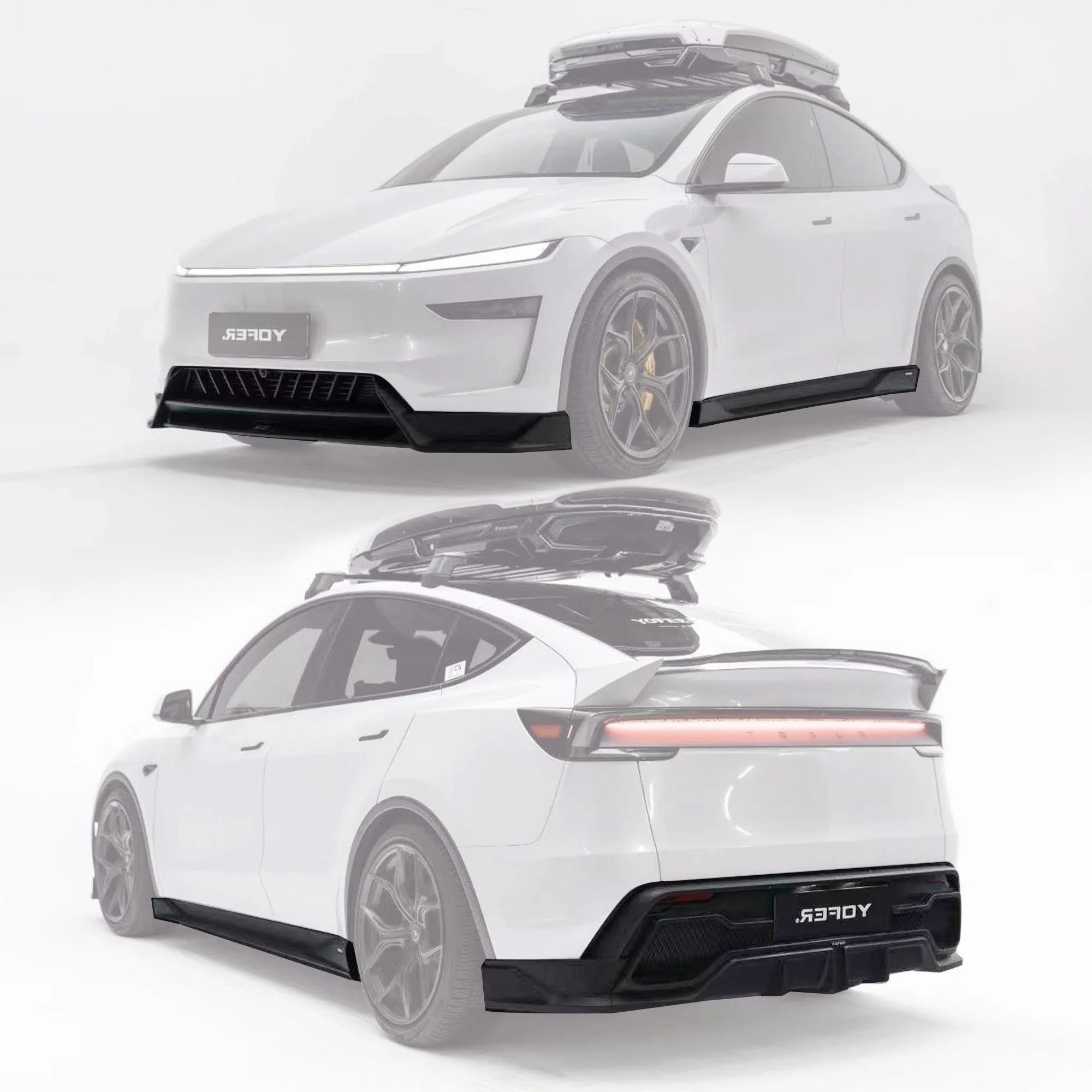 Yofer 2025+ Tesla Model Y Matte Black Lowline Kit - Image 3
