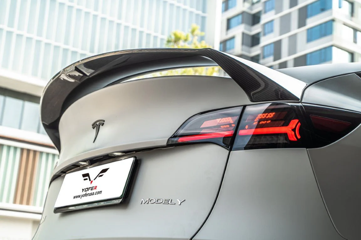 RBT Carbon Fiber Rear Spoiler Wing for Tesla Model Y / Performance - Image 3
