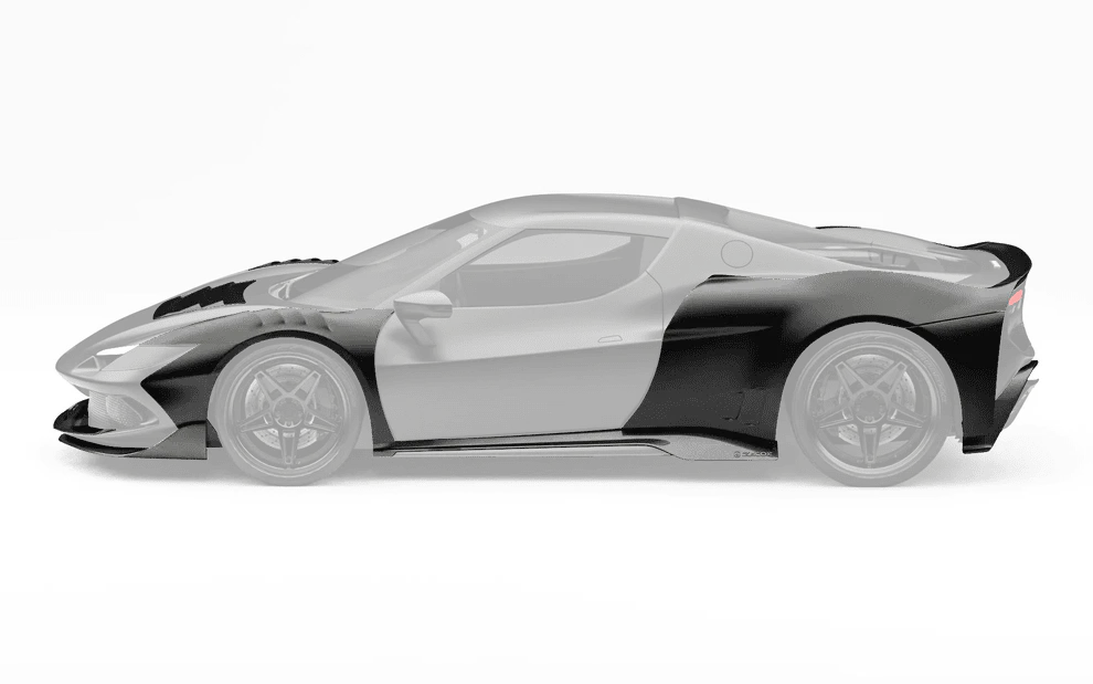 ZACOE Ferrari 296 GTB Carbon Fibre Widebody kit (17pcs/set) - Image 4