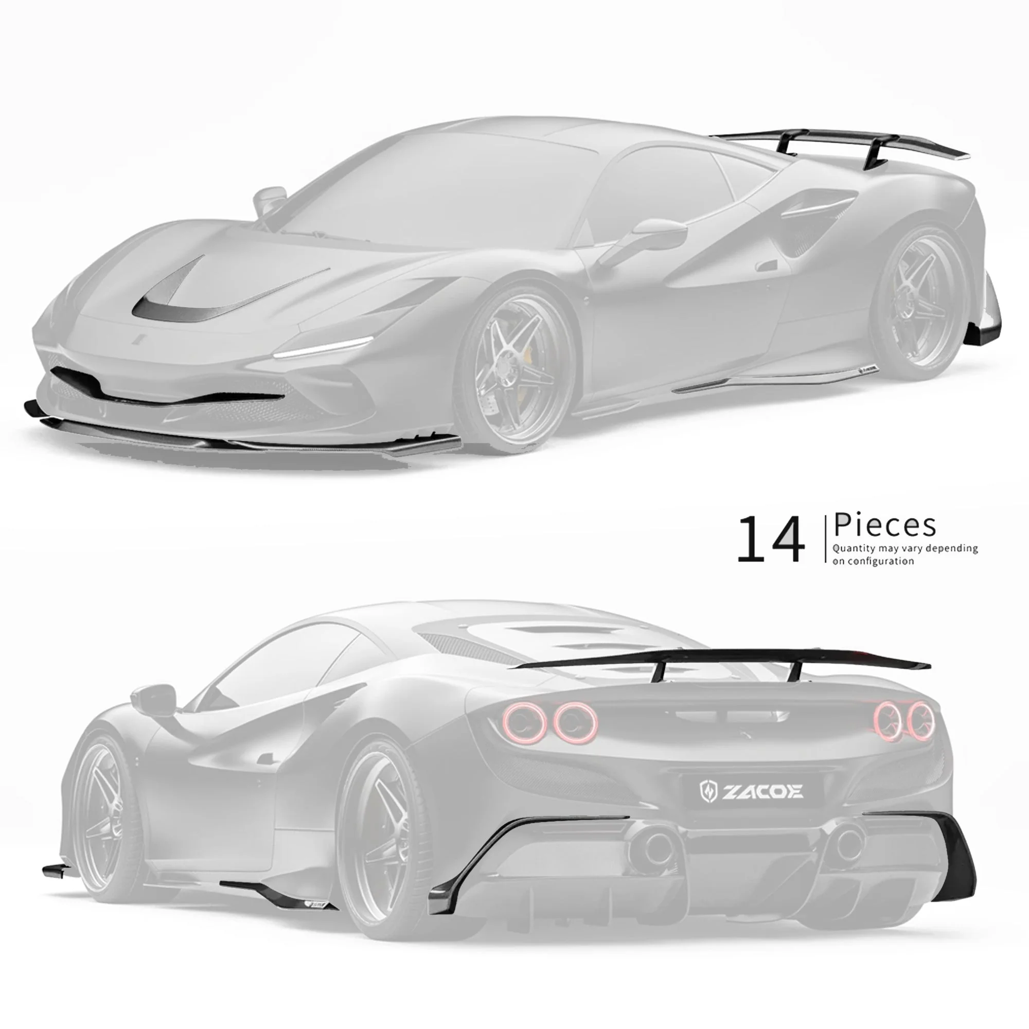 ZACOE Ferrari F8 Tributo Carbon Fibre Body kit (14pcs/set)
