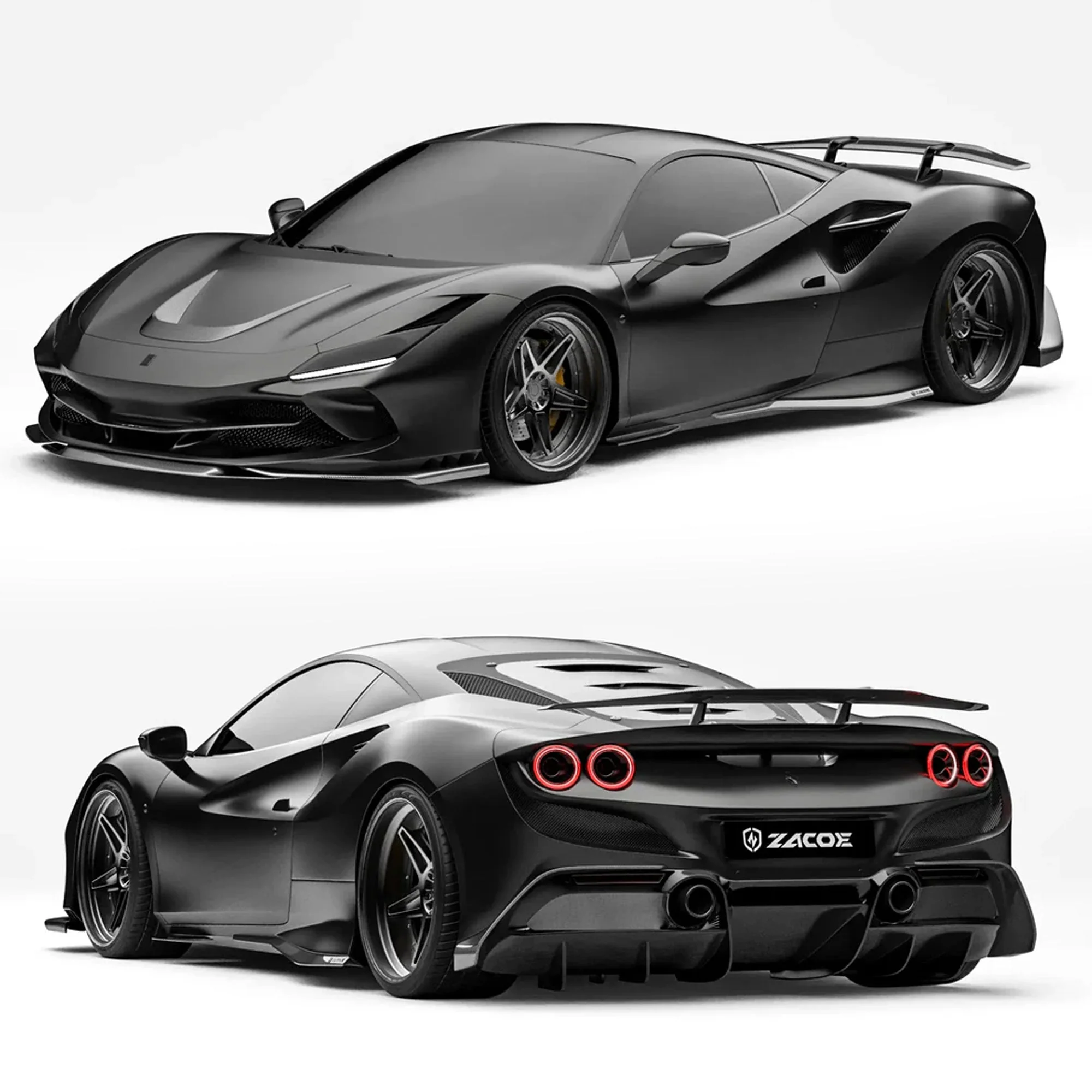 ZACOE Ferrari F8 Tributo Carbon Fibre Body kit (14pcs/set) - Image 2