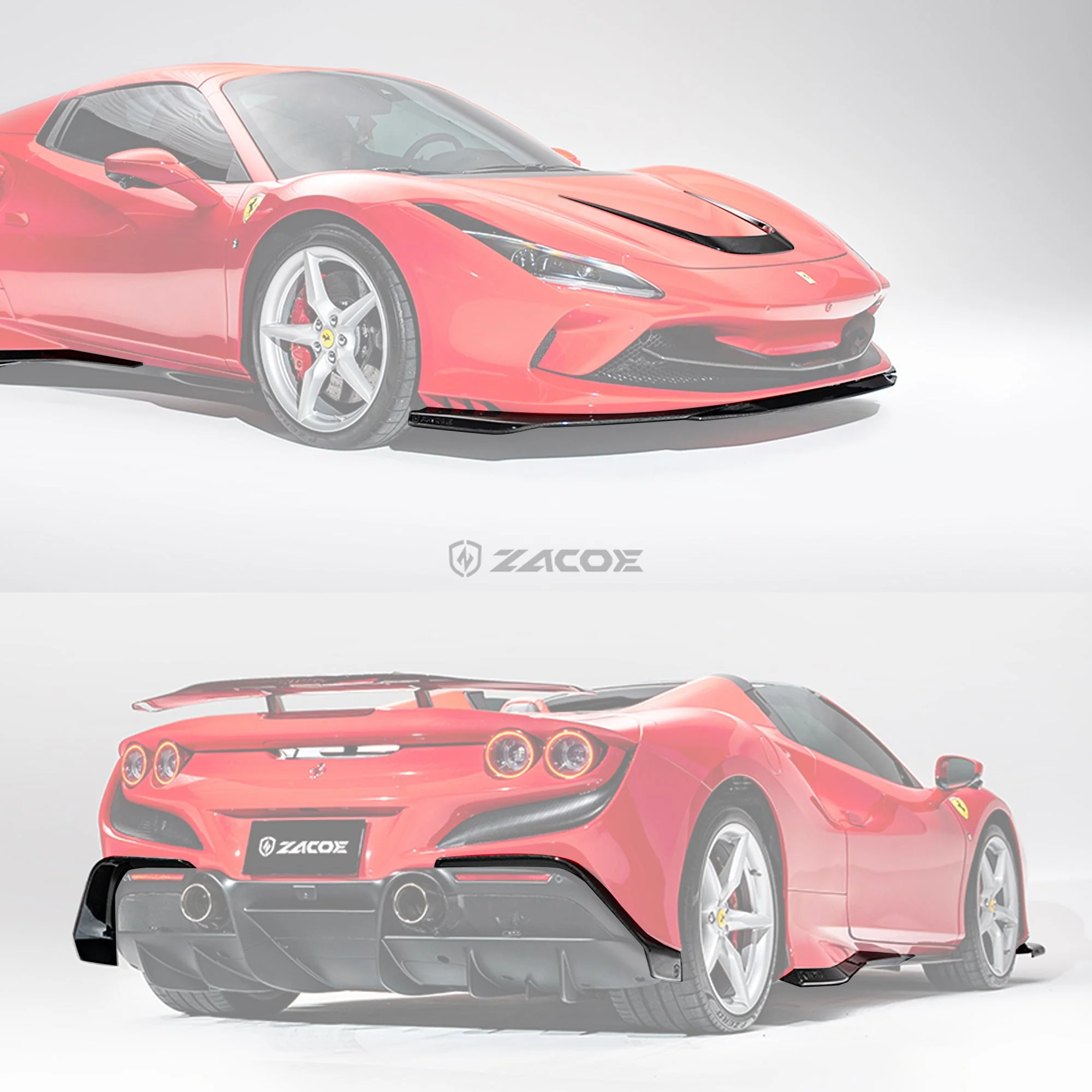ZACOE Ferrari F8 Tributo Carbon Fibre Body kit (14pcs/set) - Image 5
