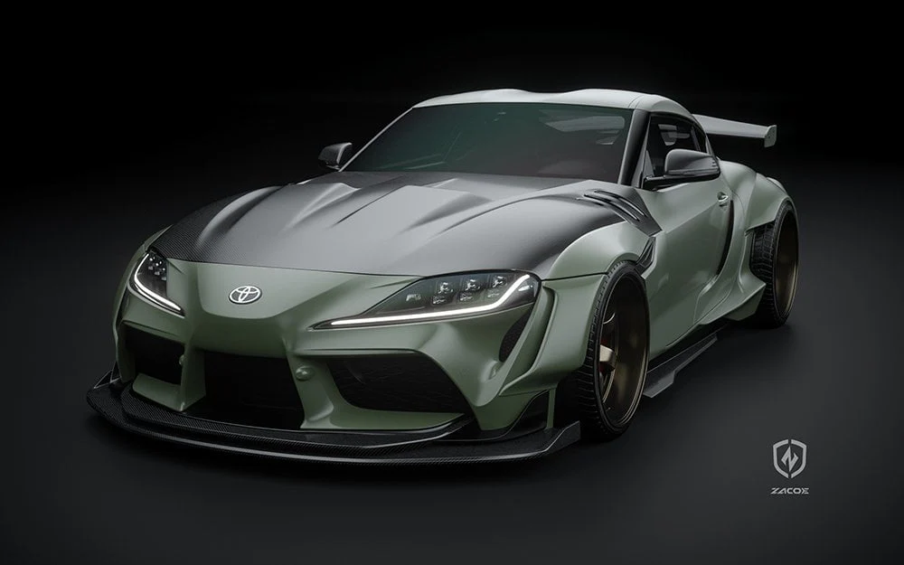 ZACOE Toyota GR Supra FRP/Dry-Carbon Widebody Kit (A90 / A91) [17 pcs/set] - Image 39